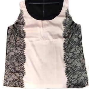 ⭐ANN Taylor Black & Tan Blouse Women's Size 12